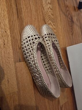 Gold Womens Ballet Flats - Women's Slip-On Shoes